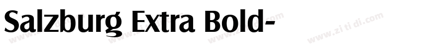 Salzburg Extra Bold字体转换 Salzburg Extra Bold字体转换